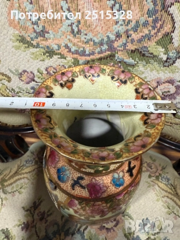 красива стара китайска ваза ръчно рисувана, снимка 8 - Колекции - 52151300