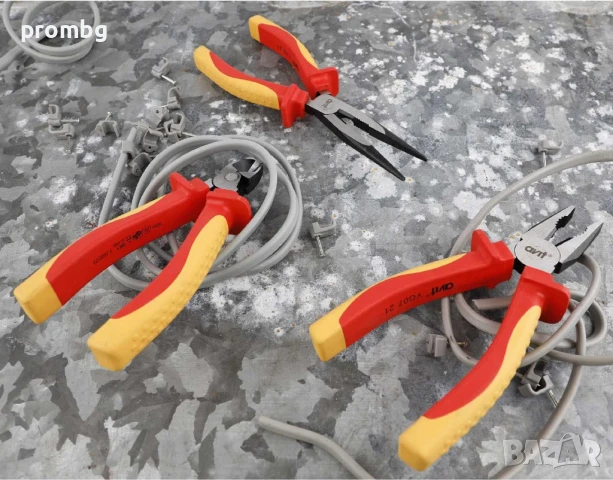 AVIT клещи 1000 V, секачки, дълги челюсти, комбинирани, Германия, снимка 4 - Клещи - 50784678