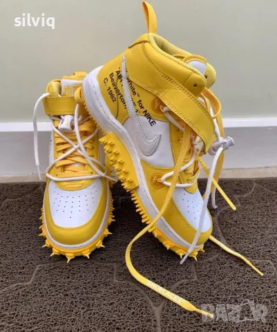 Nike Air Force 1 Mid x Off-White , снимка 3 - Маратонки - 47379109