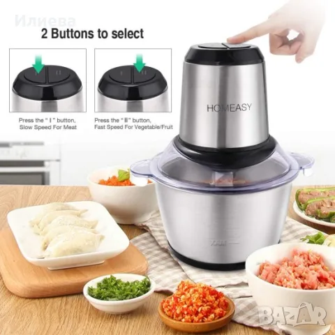 Чопър HOMEASY , месомелачка, снимка 5 - Чопъри и пасатори - 56225900