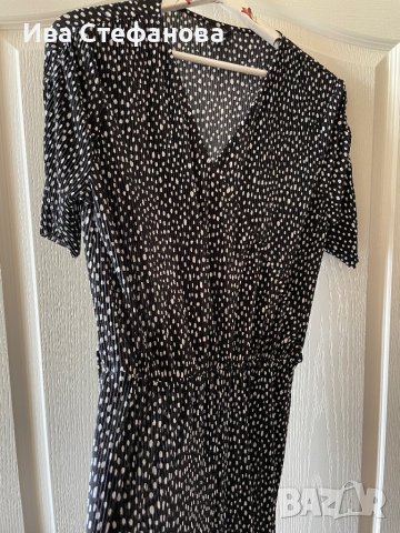 Разкошен нов дълъг елегантен гащиризон точки еластичен плисе рипс , снимка 6 - Гащеризони - 41244771