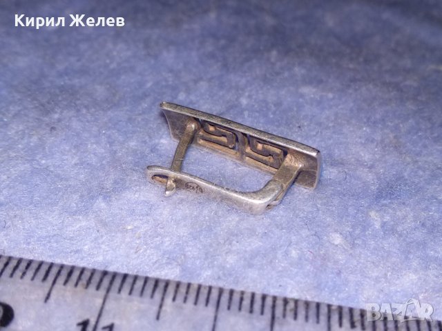 БУТИКОВА АЖУРНА СРЕБЪРНА ВИНТИДЖ АРТ ОБИЦА ВЕРСАЧЕ СТИЛ СРЕБРО 925 с АНГЛИЙСКО ЗАКОПЧАВАНЕ 34965, снимка 11 - Обеци - 40532213