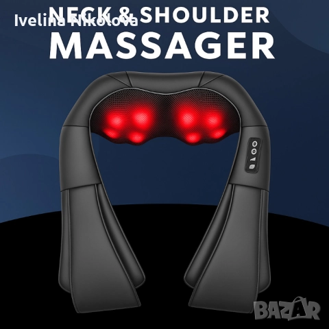 Електрически шиацу масажор за шия, рамене, гръб и тяло