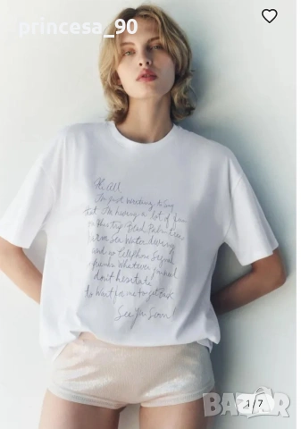 Тениска Zara , снимка 4 - Тениски - 53582648