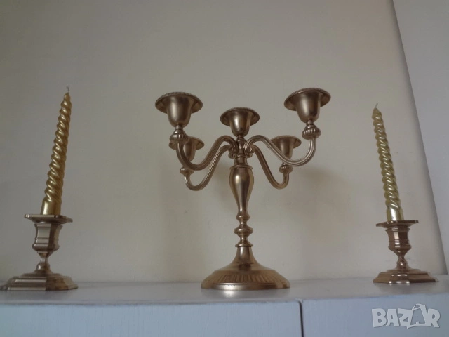 Комплект от 3 бр. свещника, снимка 5 - Декорация за дома - 53156382