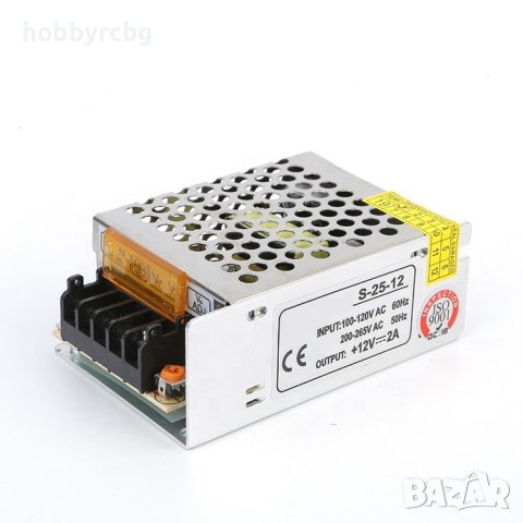 Захранване за LED лента 12VDC, 25W, 2А, метален корпус+други, снимка 3 - Лед осветление - 41140073