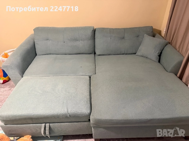 Продавам диван разтегателен с функция сън( десен), снимка 3 - Дивани и мека мебел - 52581106