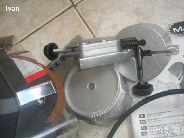 220W-Нова Немска Ел.Машина Заточване Вериги-MATRIX-Ъгъл Заточване 0-30 Градуса-Отлична-Комплект, снимка 9 - Други инструменти - 41043744