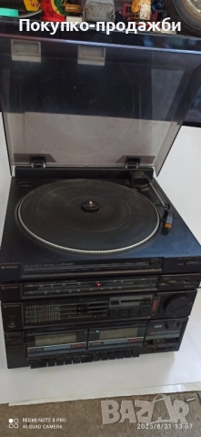 Hitachi стара уредба с грамофон хитачи HD-MD28 дек HRD-MD18, снимка 6 - Декове - 51554235
