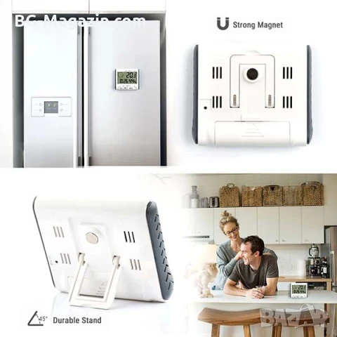 Дигитален термометър и влагомер със сонда за вътрешна и външна температура електронен хигрометър, снимка 4 - Друга електроника - 51028344