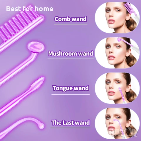 UUPAS Преносима високочестотна машина за лице за  акне, подмладяване, бръчки, снимка 3 - Други - 50747821