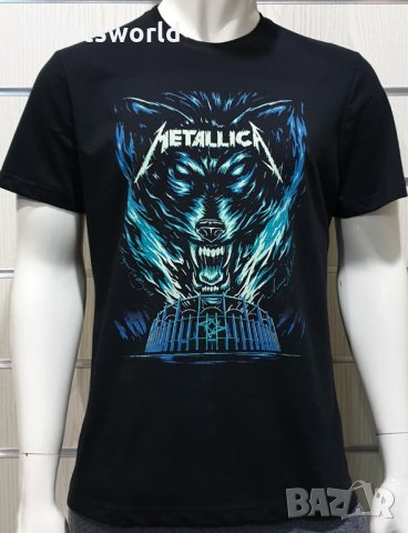 Нова мъжка тениска с дигитален печат на музикалната група METALLICA, Вълк (Wolf), снимка 8 - Тениски - 34658137
