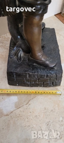 малкия ловец голяма бронзова фигура статуя статуетка, снимка 5 - Статуетки - 50963807