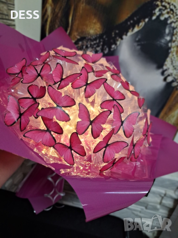 ЗАПОВЯДАЙТЕ‼️Луксозни,светещи,ръчно израбатени букети от "DESS" 45лв.🦋💐, снимка 6 - Подаръци за жени - 44635540