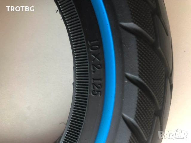 Плътна гума NEDONG 10X2.125-6.5 със син ринг, снимка 3 - Други спортове - 53774305