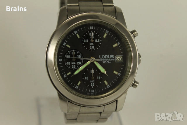 LORUS Chronograph Мъжки Кварцов Стоманен Часовник, снимка 4 - Мъжки - 52278903