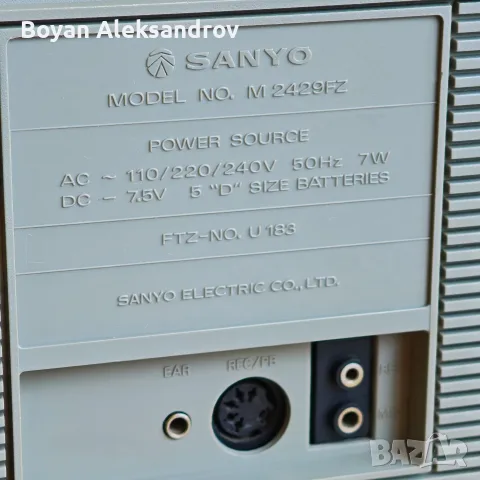 Радиокасетофон Sanyo M2429FZ (1982 г.), снимка 10 - Радиокасетофони, транзистори - 55875673