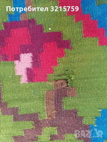 19век, тетевенски голям вълнен килим, рядък ,3.50 х 2.60м., снимка 11 - Антикварни и старинни предмети - 47905129