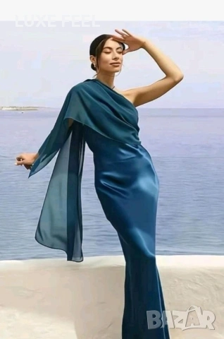 💎Официална Сатенена Рокля + Шал 
