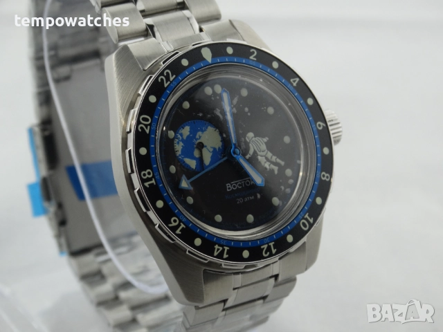 ВОСТОК АМФИБИЯ АВТОМАТИЧЕН ref: 14032Г - GMT - “КОСМОДАЙВЕР”- “ЗЕМЛЯНИН” 2 - ЛИМИТИРАН - 730 бр., снимка 10 - Мъжки - 52043602