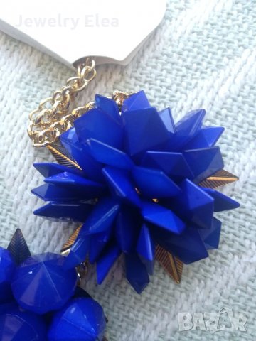 Колие Алина 1 blue, снимка 2 - Колиета, медальони, синджири - 22502426