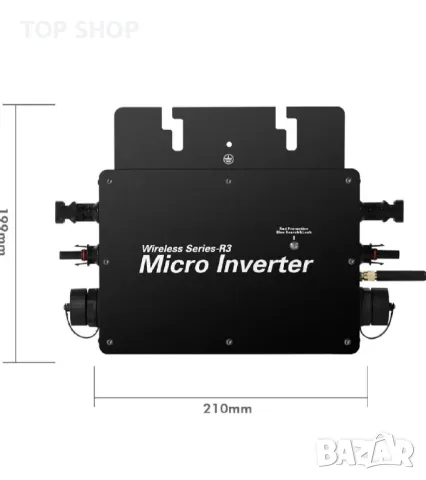 Соларен мрежов инвертор, 800W mppt микро соларен инверторен мрежов преобразувател с WiFi система, снимка 7 - Друга електроника - 48934670