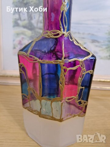 Лот авторски рисувани шишета, снимка 4 - Други ценни предмети - 39251591
