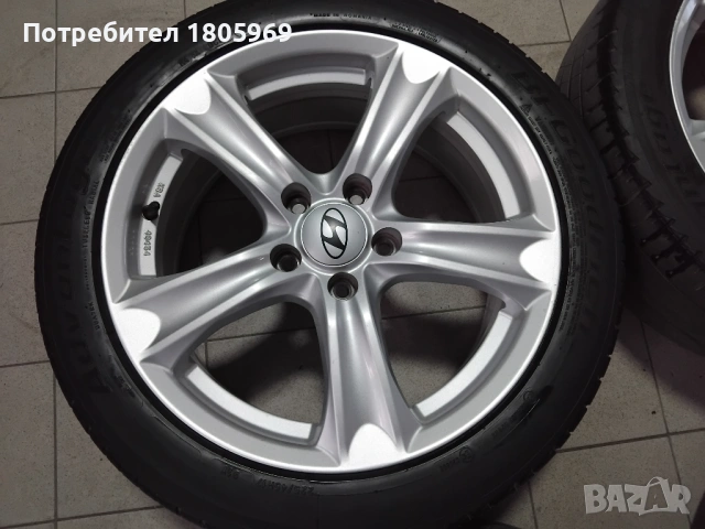 4бр. ал. джанти Hyundai/Kia 7x17 , 5x114,3 , ET45 , централен отвор 67,1мм, снимка 3 - Гуми и джанти - 53560549