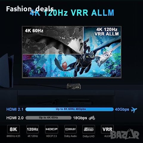 Нов Аудио конвертор HDMI към HDMI SPDIF/4K 120Hz HDMI 2., снимка 5 - Друга електроника - 41662380