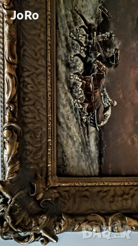 Константин Стоилов Баумгартнер " Препускаща квадрига" , снимка 7 - Картини - 53717013