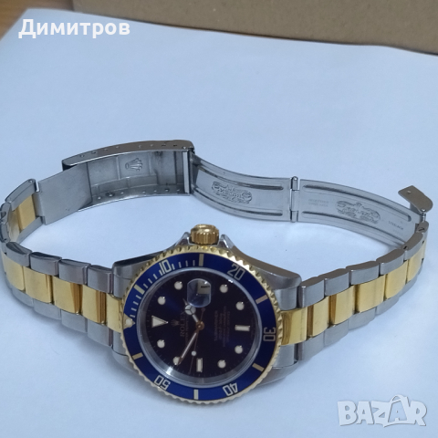 Rolex Oyster Submariner Date 16613 Blue, Gold&Steel, снимка 5 - Мъжки - 44824188
