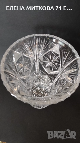 Масивна и голяма кристална ваза, снимка 12 - Вази - 52497775