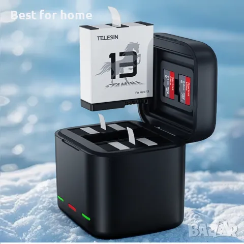 Go Pro HERO 13 Комплект батерии и зарядно TELESIN , снимка 10 - Камери - 50105088