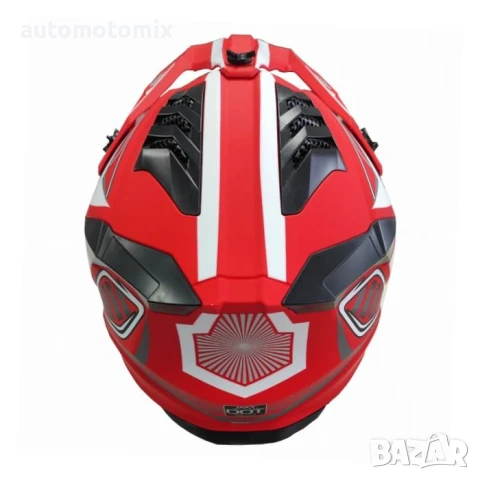 Каска за ендуро крос атв, Размер XL, Red/ White - 721336, снимка 3 - Аксесоари и консумативи - 51202751