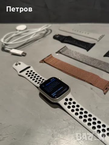 95% батерия! КАТО ЧИСТО НОВ Apple Watch 7 41 mm GPS Nike + подаръци, снимка 7 - Смарт часовници - 56004998