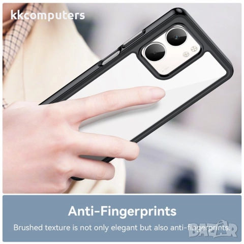 Oppo A5x 5G / 4G Силиконов Калъф TPU+Acrylic и Протектор, снимка 5 - Калъфи, кейсове - 52057010