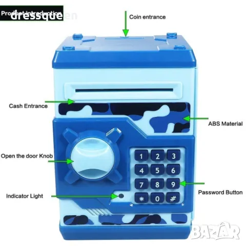 4363 Електронна касичка Mini ATM – Детски сейф с ПИН код