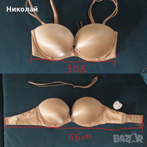 Victoria Secret Push-up Strapless Bra 32D/70D​/S, снимка 4 - Бельо - 33993154