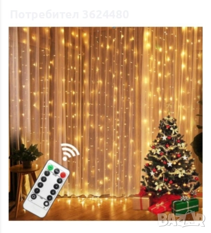 Лед лампички за завеса с кукички за окачване , снимка 5 - Други - 52361155