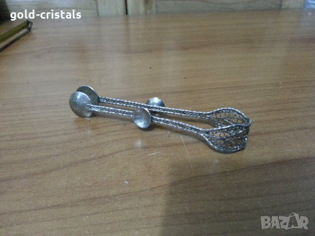 Посребрена щипка филигран , снимка 5 - Антикварни и старинни предмети - 35778783