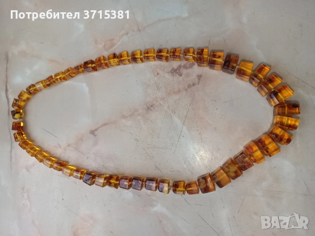 Кехлибарена огърлица, колие, снимка 3 - Колиета, медальони, синджири - 51945405