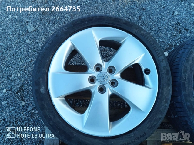 Лети джанти с гуми Toyota 5/100/17, снимка 11 - Гуми и джанти - 52286114