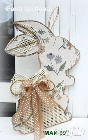 Великденски заек за врата, снимка 4 - Декорация за дома - 53284236