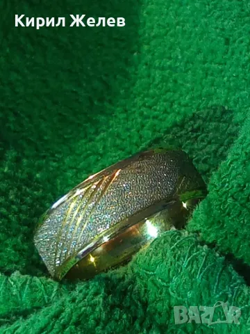 СТИЛНО ОРНАМЕНТИРАН ПОЗЛАТЕН ПРЪСТЕН ХАЛКА от БЛАГОРОДНА НЕРЪЖДАЕМА СТОМАНА 39717, снимка 10 - Пръстени - 47123006