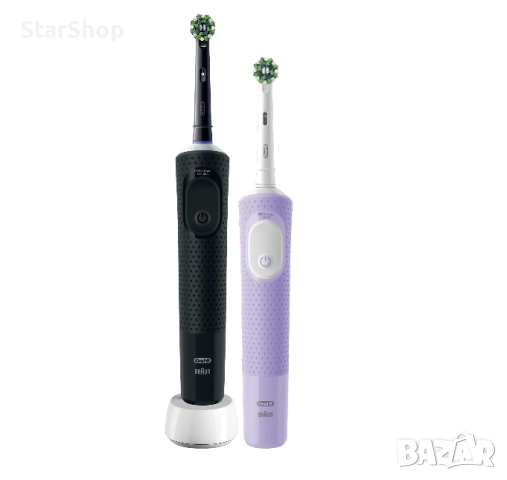 Комплект 2 x Ел. четки за зъби Oral-B Vitality Pro, 2D почистване, 3 програми, снимка 2 - Друга електроника - 51977866