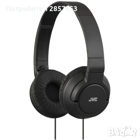 Жични слушалки JVC HA-S180B – On-Ear, 30mm Neodymium, Deep Bass, черни