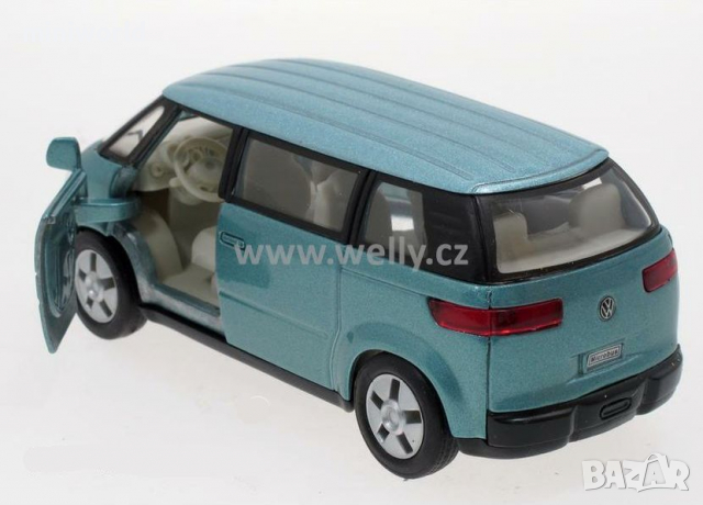 VW ´01 Microbus - мащаб 1:39 на Welly моделът е нов без опаковка Volkswagen, снимка 2 - Колекции - 17385920