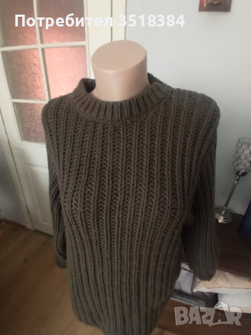 Кафява плетена блуза, снимка 1 - Блузи с дълъг ръкав и пуловери - 44586081