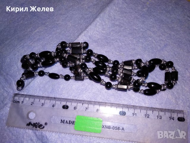 МОДНО КОЛИЕ от ШЛИФОВАНИ КАМЪЧЕТА МАГНЕТИТ 34711, снимка 6 - Колиета, медальони, синджири - 39141576