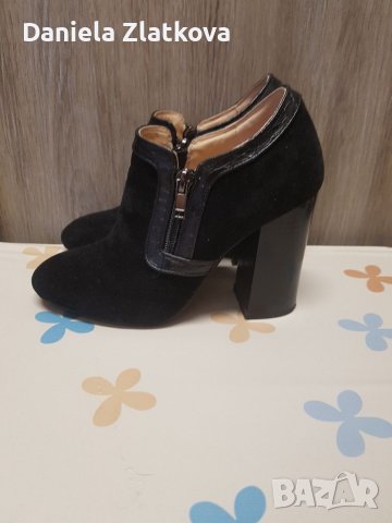 Велурени дамски обувки, снимка 4 - Дамски обувки на ток - 40446248